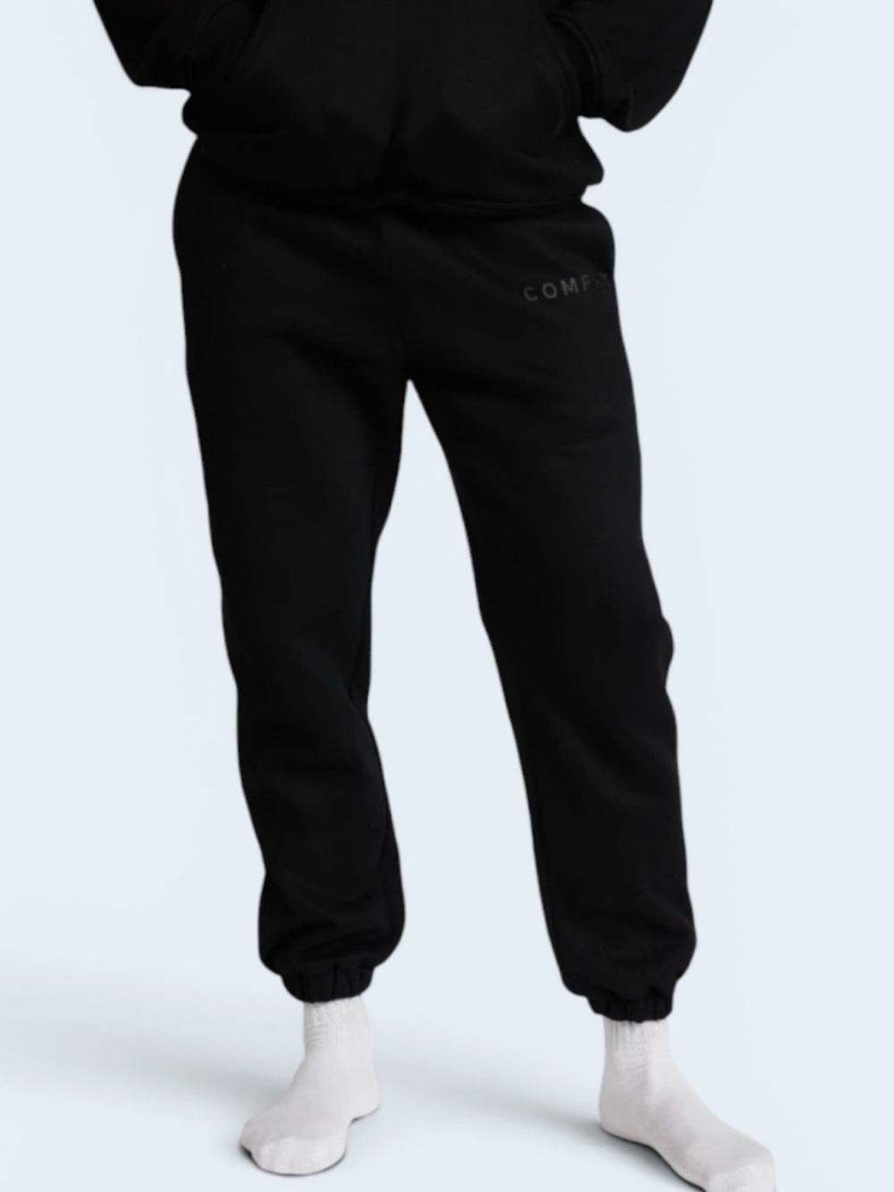 Comfrt Tranquil Oversized Sweatpants Obsidian Black Large - Picture 2 of 13
